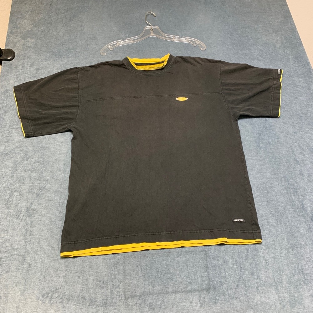 Silver Point T Shirt Mens XL Black Cotton Mesh Lined Casual Crew Neck Summer Tee